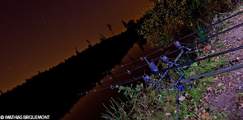 Pêche nocturne de la carpe - Lac de la Vierre à Suxy